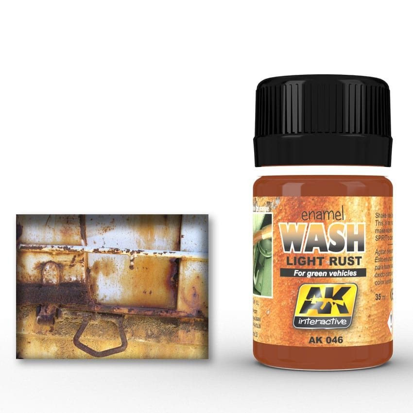 AK Interactive Weathering Products - Light Rust Wash Miniature Paint