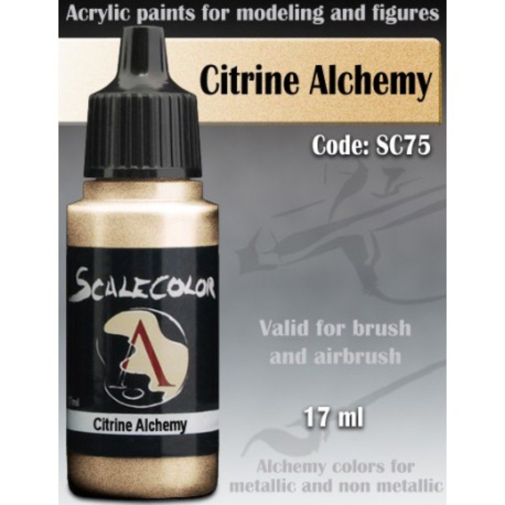 Scale 75 Scalecolor Metal n' Alchemy Citrine Alchemy 17ml Miniature Paint