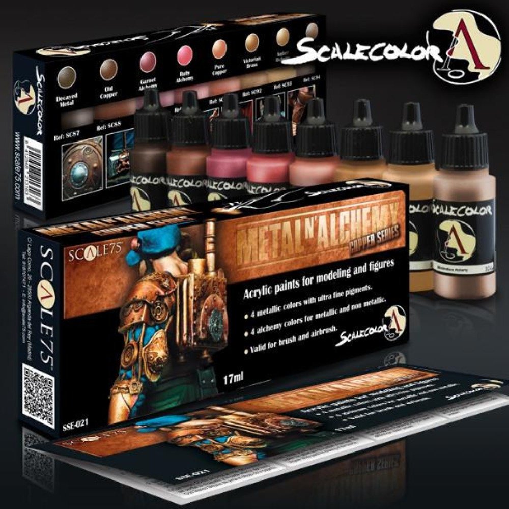 Scale 75 Scalecolor Metal n' Alchemy Copper Series Paint Set Miniature Paint