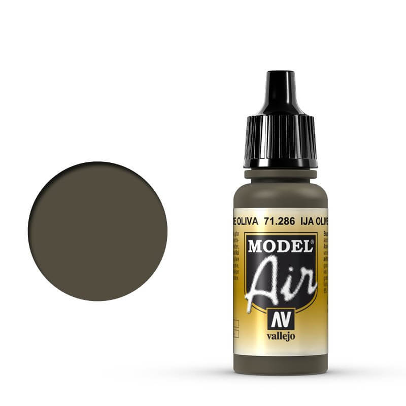 Vallejo Model Air - IJA Olive Green 17ml Miniature Paint