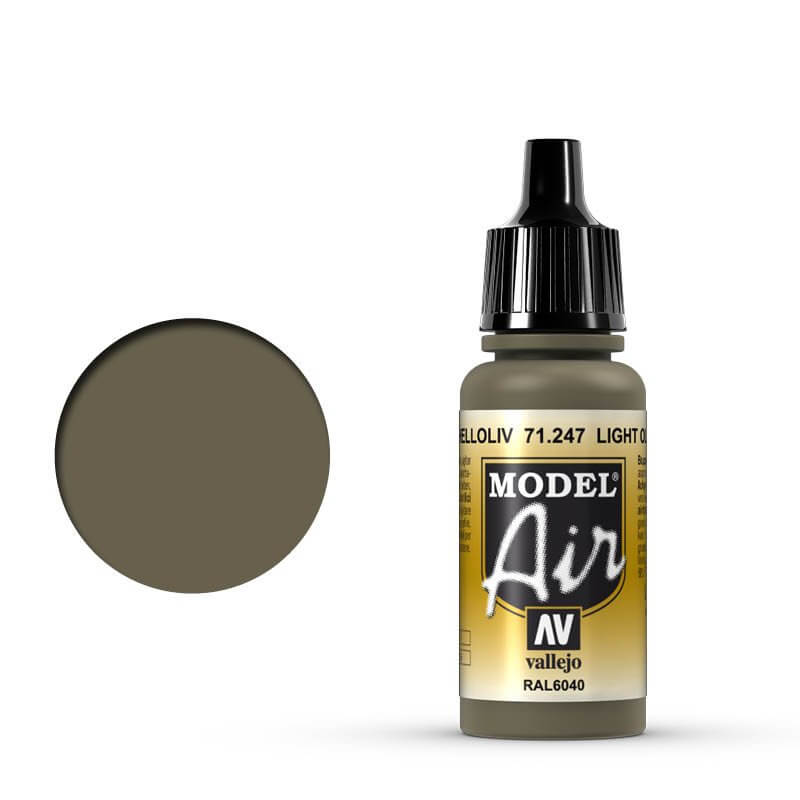 Vallejo Model Air - Light Olive 17ml Miniature Paint