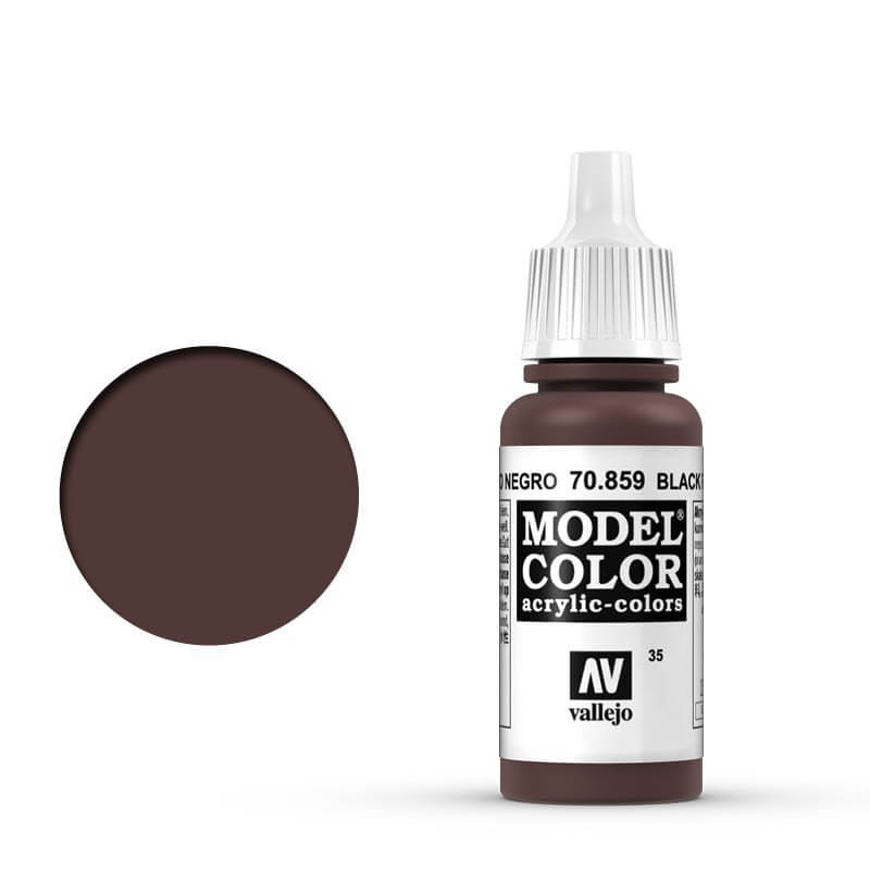 Vallejo Model Colour - Black Red 17ml Old Formulation Miniature Paint