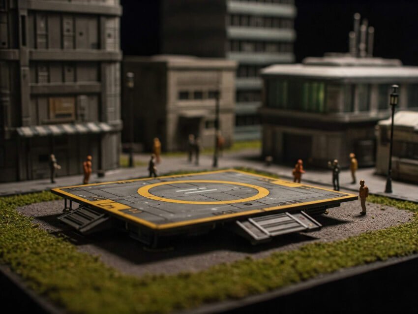 Sci-fi miniature diorama