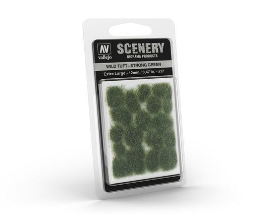 Vallejo Scenery - Wild Tuft - Extra Large - Strong Green Diorama Hobby Scenics