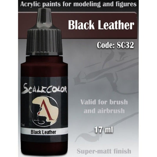 Scale 75 Scalecolor Black Leather 17ml Miniature Paint