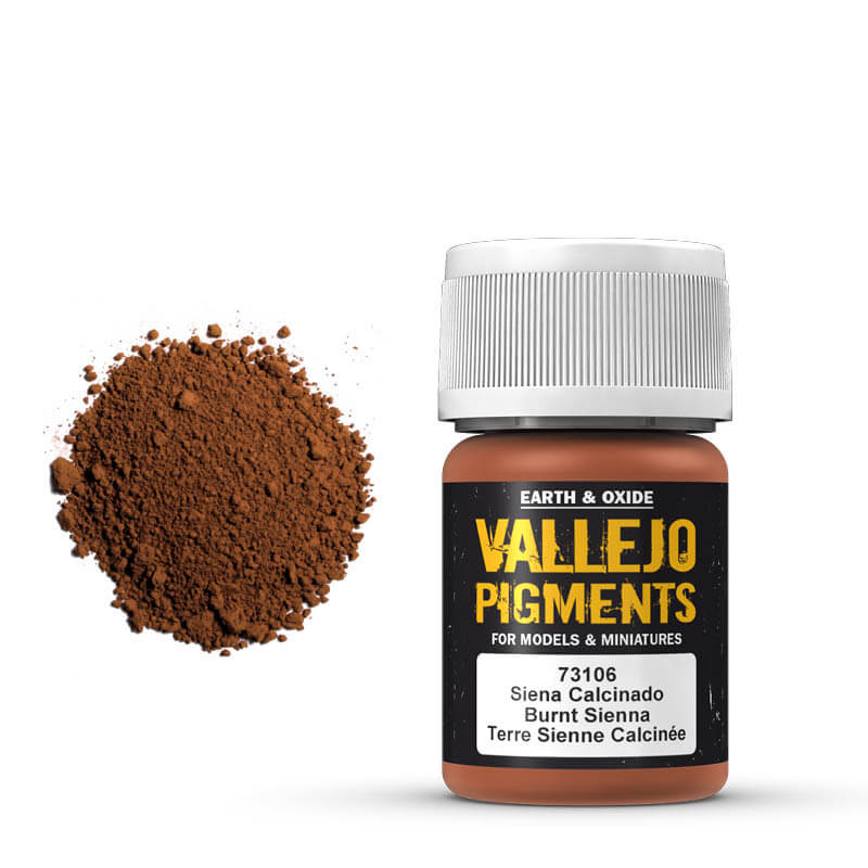 Vallejo Pigments - Burnt Sienna 30ml Miniature Paint